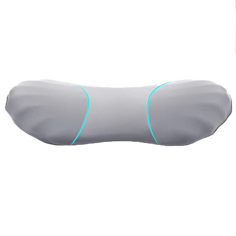 Fan-Shaped Memory Foam Lumbar Pillow – Gray Cover