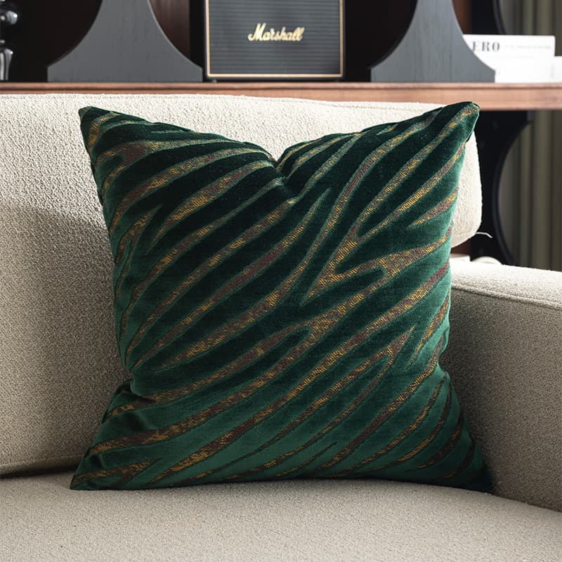 Geometric Embroidered Throw Pillow Cover