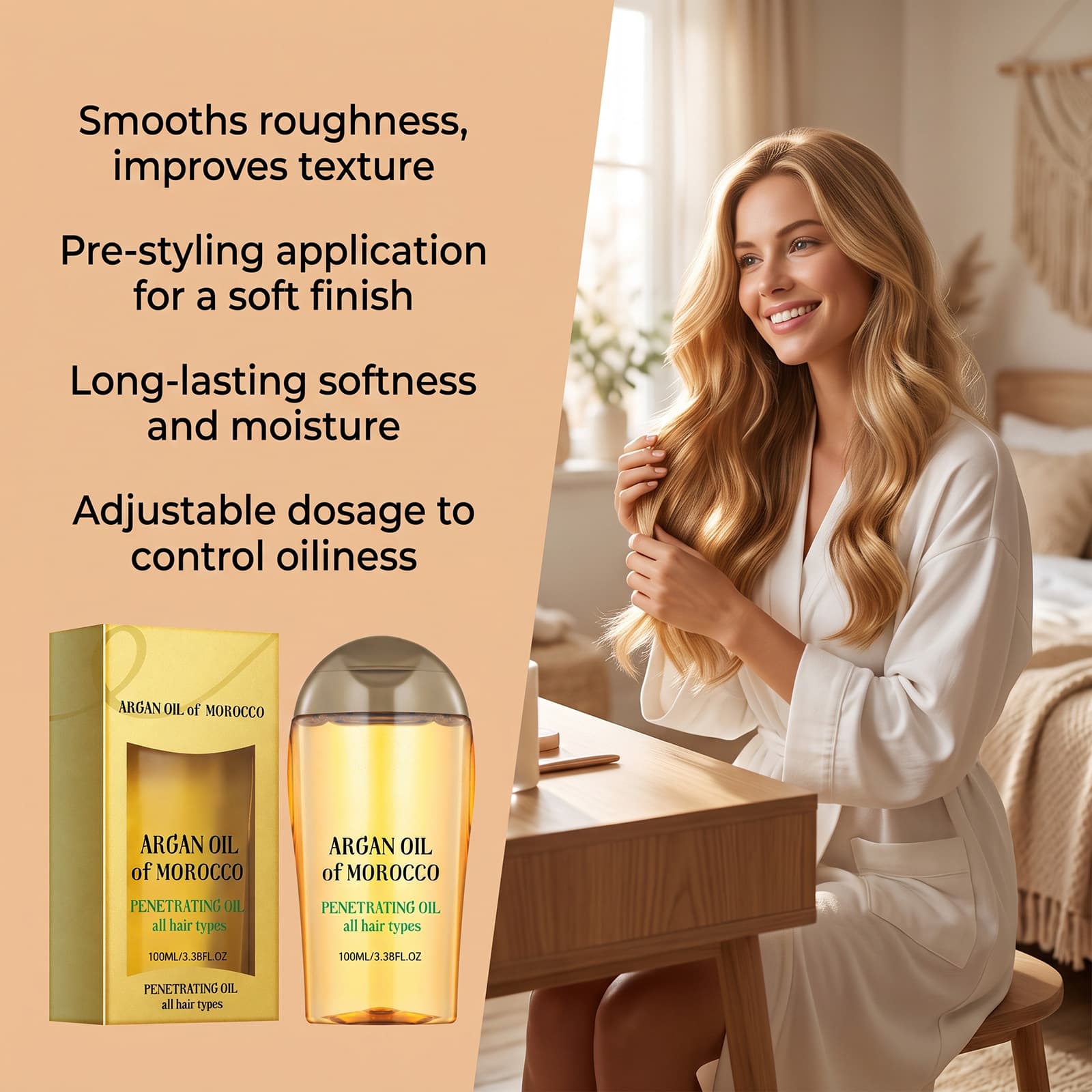 Moisturizing Hair Oil Gently Nourishes Leaving Hair Soft And Shiny